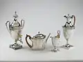 An English silver tea set