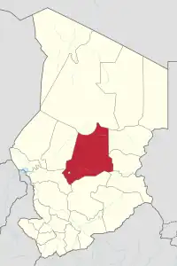 Map of Chad showing Batha.