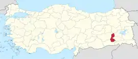 Location of Batman Province in Turkey