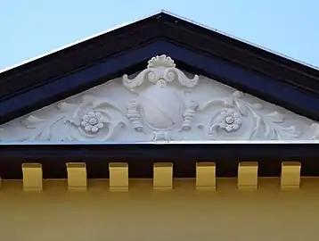 View of the main pediment