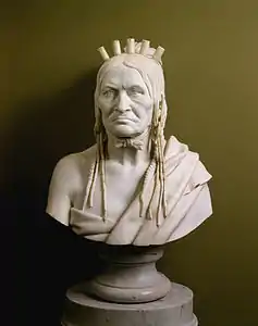 Chief Beshekee by Francis Vincenti (marble, 1855–56)