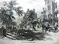 Illustration of Beacon Street, Boston in the 1850s