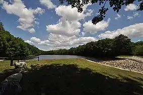 Pond and spillway