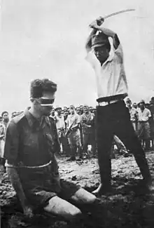 Australian POW Leonard Siffleet captured at New Guinea moments before his execution with a Japanese shin gunto sword in 1943