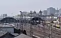 The Beijing railway station in 2012, after the electrification of the tracks