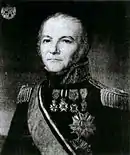 Portrait of Nicolas Beker in military uniform with medals