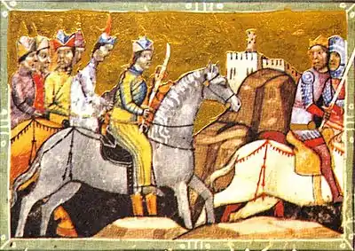 Mongols pursuing Béla after the Battle of Mohi