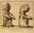 Print of the Belvedere Torso; Domenico De Rossi, Raccolta del Scultore Antiche e Moderne. 1704. Engraving. Plate IX. 28 × 29 cm.