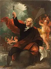 Benjamin West, Benjamin Franklin Drawing Electricity from the Sky, c. 1816, Philadelphia Museum of Art