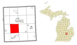 Location within Shiawassee County