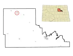 Location of York, North Dakota