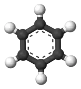 Benzene ball-and-stick model