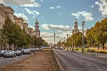 Karl-Marx-Allee with Frankfurter Tor and Television Tower