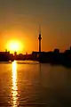 Berlin TV Tower at sunset