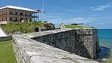 The Commissioner's House and 6-inch RBL gun of the Keep.