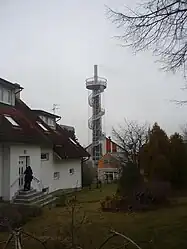 Bernard Brewery Chimney in Humpolec, to which in 2020/2021 an observation deck accessible over a spiral staircase was added