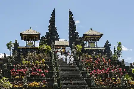 Besakih Temple with Balinese (Pura) architectural style