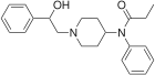 Chemical structure of betahydroxyfentanyl.