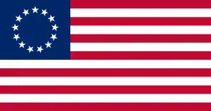 The Betsy Ross flag (early version of the Flag of the United States) (flag)