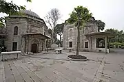 Cemetery and mausoleums; Bayezid II's mausoleum is on the right