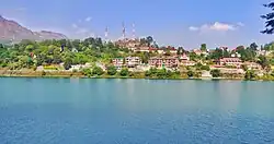 View of Bhimtal in Nainital district, Uttarakhand, India