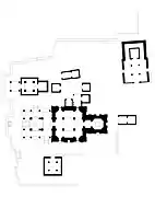 Floor plans of the 8th-century Bhutanatha temple near the lake