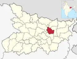 Location of Saharsa district in Bihar