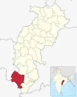 Location in Chhattisgarh