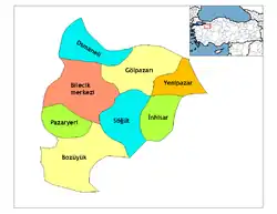 Districts of Bilecik