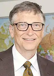 Founder of Microsoft and philanthropist Bill Gates (College, 1977; LLD hc, 2007)