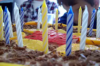 Close-up of candles before lighting