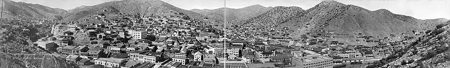 Panorama of Bisbee in 1916