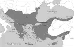 The Byzantine Empire during the reign of Manuel I Komnenos in 1180.