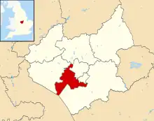 Shown within Leicestershire