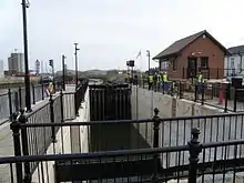 Black Sluice Lock connects the South Forty-Foot Drain to The Haven at Boston.