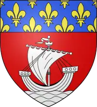 Coat of arms according to the 1942 Commission d'héraldique urbaine de la Seine (Seine's department urban heraldic commission), approved by prefectoral decree of 20 June 1942