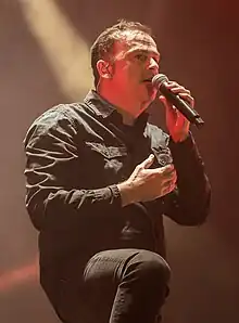 Kürsch performing with Blind Guardian in 2023