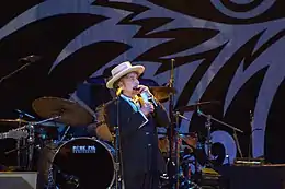 Bob Dylan performing at Finsbury Park, London, June 18, 2011