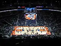 The arena during a Charlotte Bobcats game in 2005