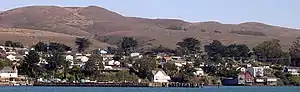 Bodega Bay in 2008, seen from across the harbor