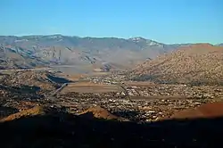 View of Bodfish from Caliente-Bodfish Road in the hills west of town