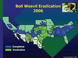 Eradication map (USDA, 2006)