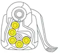 Diagram of the rotary 5-round SSG 69 magazine.