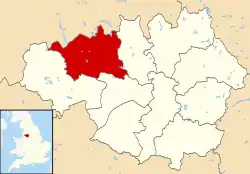 Bolton shown within Greater Manchester