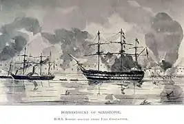 Bombardment of Sevastopol by HMS Rodney, Crimean War (October 1854)