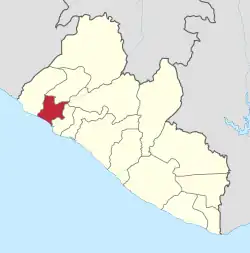 Location in Liberia