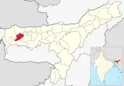 Location in Assam