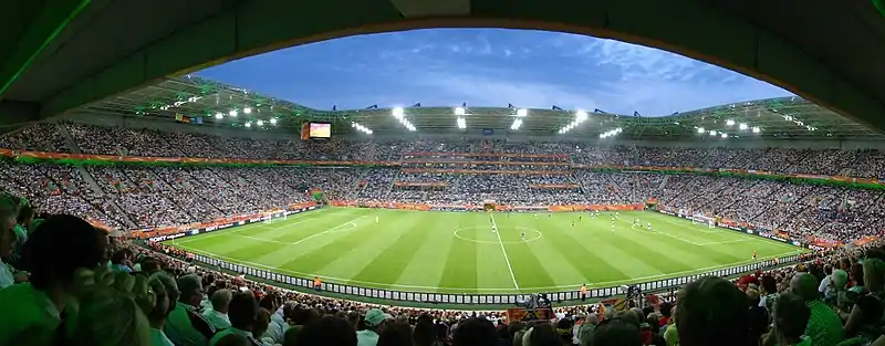 Panoramic view of the stadium.