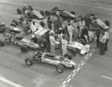 Bowin racing car coaching clinic at Oran Park, Sydney Australia in 1975