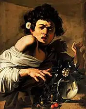 Boy Bitten by a Lizard by Caravaggio, c. 1595